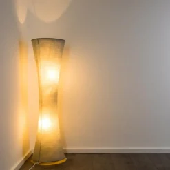 Lampes En Tissu-hofstein Lampadaire HERON Blanc, 2 lumières