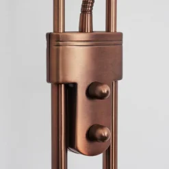 Luminaires Rustiques-hofstein Lampadaire Heuru LED Bronze, 2 lumières