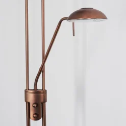 Luminaires Rustiques-hofstein Lampadaire Heuru LED Bronze, 2 lumières