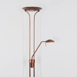 Luminaires Rustiques-hofstein Lampadaire Heuru LED Bronze, 2 lumières