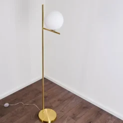 hofstein Lampadaire Hogatza Laiton, 1 lumière