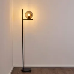 hofstein Lampadaire Hogatza Noir, 1 lumière