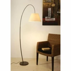 Luminaires Holländer Lampadaire Holländer BAMBUS ARCO Brun, Noir, 1 lumière* Lampadaires Et Lampes Sur Pied