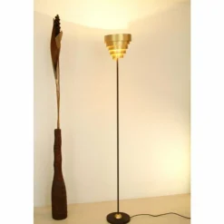 Lampes Dorées-Luminaires Holländer Lampadaire Holländer BANDEROLE Brun doré, 1 lumière