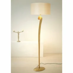 Lampes En Tissu-Luminaires Holländer Lampadaire Holländer LINO Or, 1 lumière