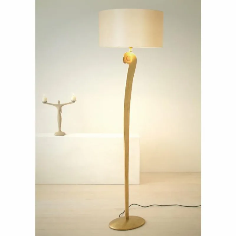 Lampes En Tissu-Luminaires Holländer Lampadaire Holländer LINO Or, 1 lumière