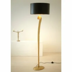 Lampes En Tissu-Luminaires Holländer Lampadaire Holländer LINO Or, 1 lumière