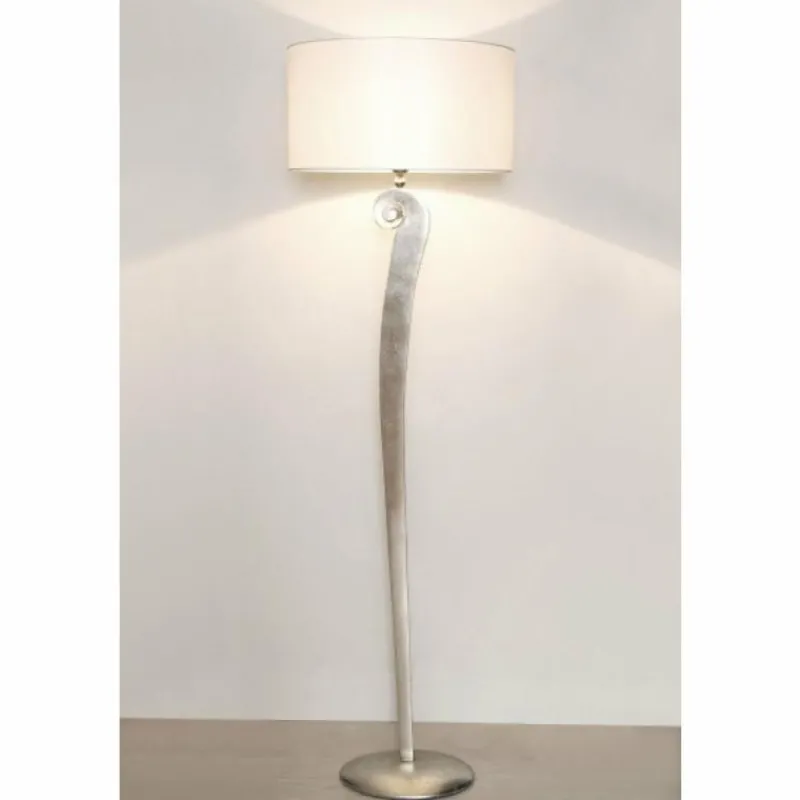 Lampes En Tissu-Luminaires Holländer Lampadaire Holländer LINO Argenté, 1 lumière