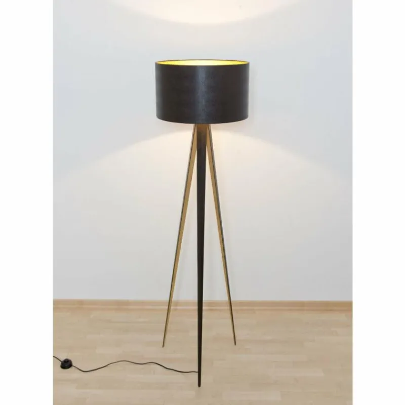 Luminaires Holländer Lampadaire Holländer PETRA Brun, Noir, 1 lumière* Lampadaires Et Lampes Sur Pied