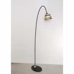 Luminaires Holländer Lampadaire Holländer SNAIL ONE Noir, Argenté, 1 lumière* Lampadaires Et Lampes Sur Pied