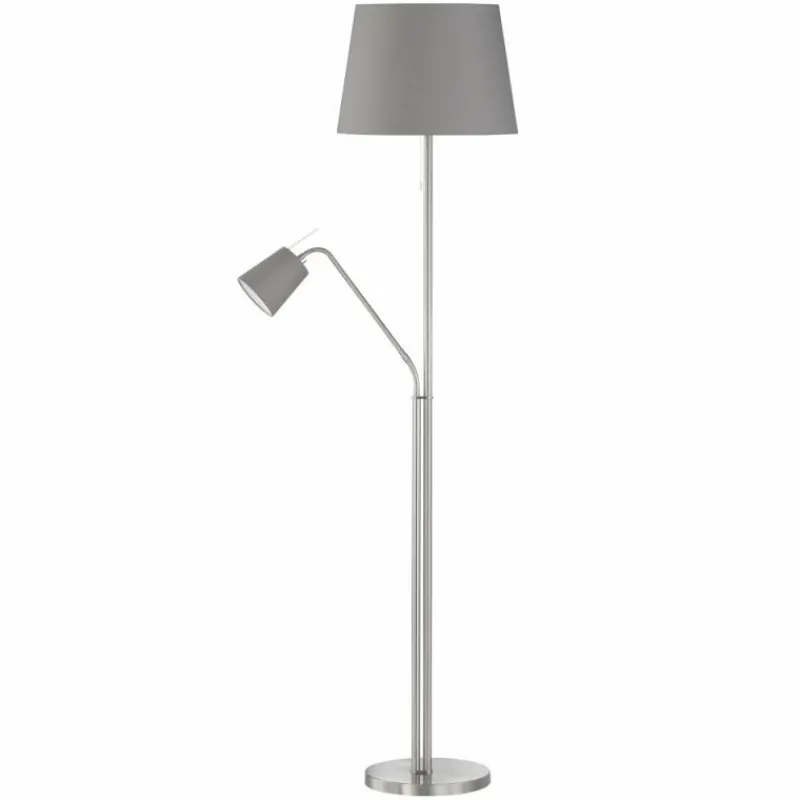 Lampes En Tissu-Luminaires Fischer & Honsel Lampadaire Honsel Layer Nickel mat, 1 lumière