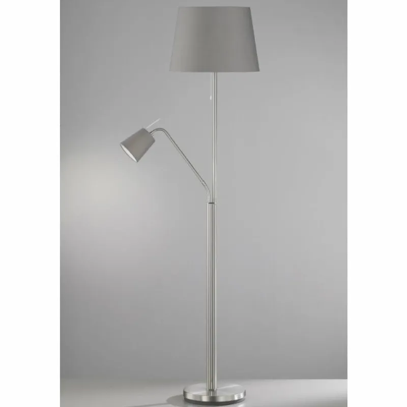 Lampes En Tissu-Luminaires Fischer & Honsel Lampadaire Honsel Layer Nickel mat, 1 lumière
