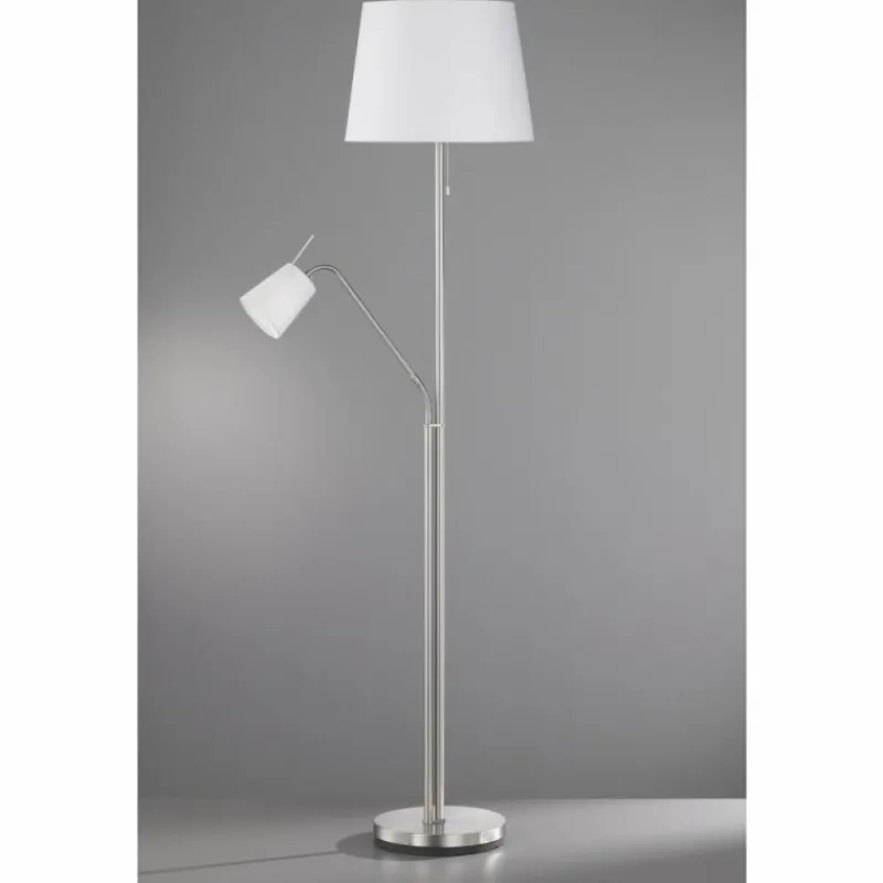 Lampes En Tissu-Luminaires Fischer & Honsel Lampadaire Honsel Layer Nickel mat, 1 lumière