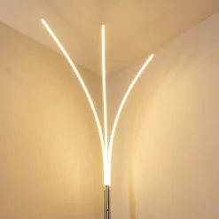 hofstein Lampadaire Horpmaal LED Chrome, 3 lumières
