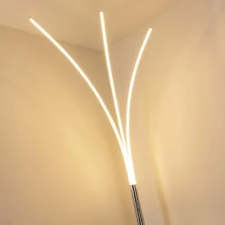 hofstein Lampadaire Horpmaal LED Chrome, 3 lumières