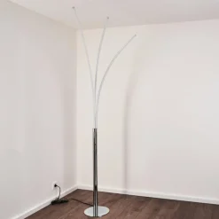 hofstein Lampadaire Horpmaal LED Chrome, 3 lumières