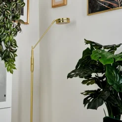 hofstein Lampadaire Huallilemu LED Laiton, 1 lumière* Lampadaires Et Lampes Sur Pied