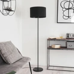 Lampes En Tissu-hofstein Lampadaire Huarate Noir, 1 lumière