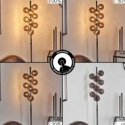 Suspension Verre Fumé-hofstein Lampadaire Hyco Chrome, 9 lumières