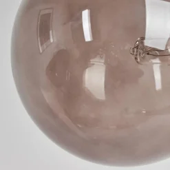 Suspension Verre Fumé-hofstein Lampadaire Hyco Chrome, 9 lumières