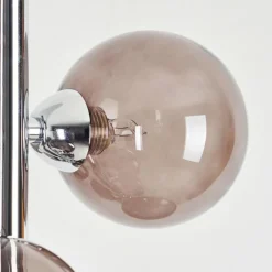 Suspension Verre Fumé-hofstein Lampadaire Hyco Chrome, 9 lumières
