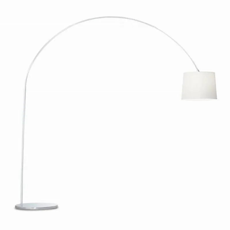 Lampes En Tissu-Luminaires Ideallux Lampadaire Ideal Lux DORSALE Chrome, 1 lumière
