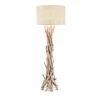 Lampes En Tissu-Luminaires Ideallux Lampadaire Ideal Lux DRIFTWOOD Bois clair, 1 lumière