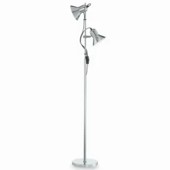 Luminaires Ideallux Lampadaire Ideal Lux POLLY Chrome, 2 lumières* Lampadaires Et Lampes Sur Pied