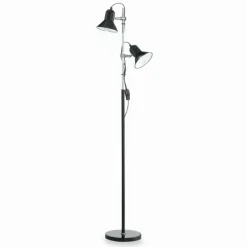 Luminaires Ideallux Lampadaire Ideal Lux POLLY Noir, 2 lumières* Lampadaires Et Lampes Sur Pied