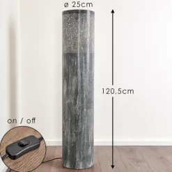 Lampes Vintages & Rétros-hofstein Lampadaire Indijk Bleu, Gris, 1 lumière