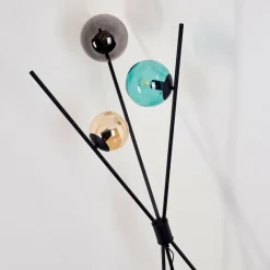 hofstein Lampadaire Iroquois Multicolore, Noir, 3 lumières