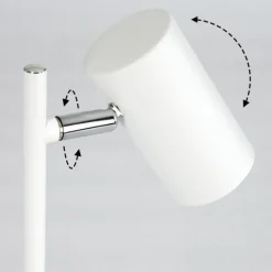 hofstein Lampadaire Javel Chrome, Blanc, 3 lumières