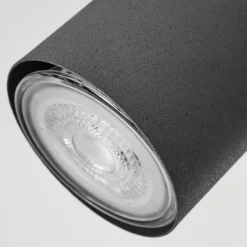 Luminaires Scandinaves-hofstein Lampadaire Javel Gris, Couleur bois, Noir, 3 lumières