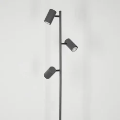 Luminaires Scandinaves-hofstein Lampadaire Javel Gris, Couleur bois, Noir, 3 lumières