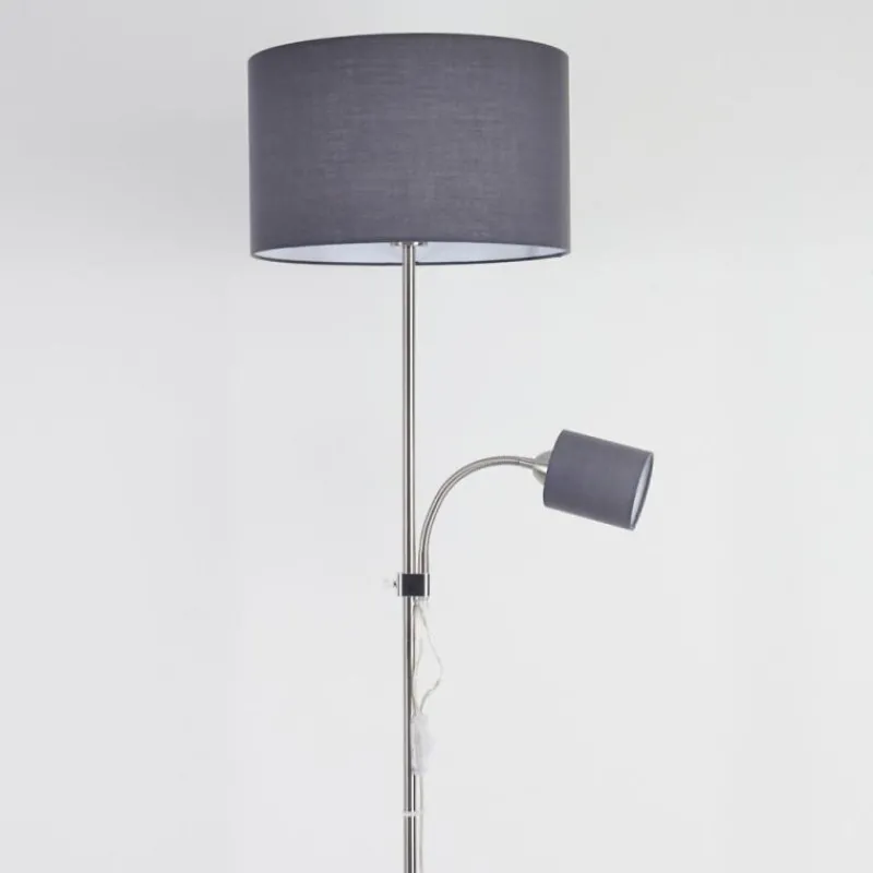 Lampes En Tissu-hofstein Lampadaire Jobsbo Nickel mat, 2 lumières