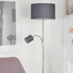 Lampes En Tissu-hofstein Lampadaire Jobsbo Nickel mat, 2 lumières