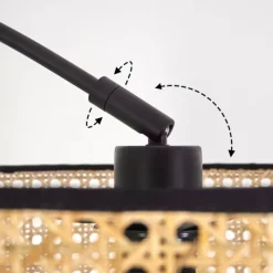 Lampes En Tissu-hofstein Lampadaire Jonas Noir, 1 lumière