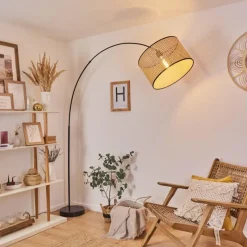 Lampes En Tissu-hofstein Lampadaire Jonas Noir, 1 lumière