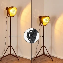 Lampes Industrielles-hofstein Lampadaire Jonsered Noir, 1 lumière