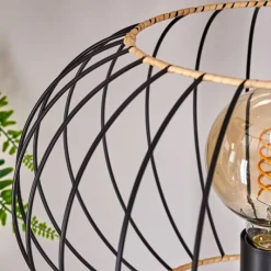 Style Boho-Chic-hofstein Lampadaire Journy Noir, 1 lumière