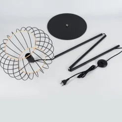 Style Boho-Chic-hofstein Lampadaire Journy Noir, 1 lumière