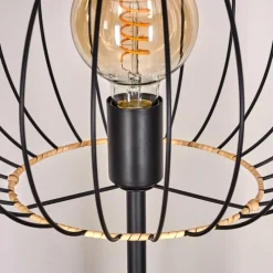 Style Boho-Chic-hofstein Lampadaire Journy Noir, 1 lumière