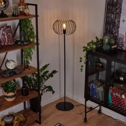 Style Boho-Chic-hofstein Lampadaire Journy Noir, 1 lumière