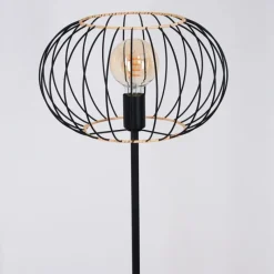 Style Boho-Chic-hofstein Lampadaire Journy Noir, 1 lumière