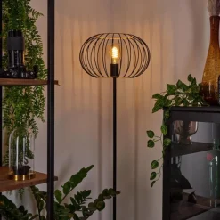 Style Boho-Chic-hofstein Lampadaire Journy Noir, 1 lumière