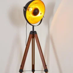Lampes Dorées-hofstein Lampadaire Jupiter Bois foncé, 1 lumière