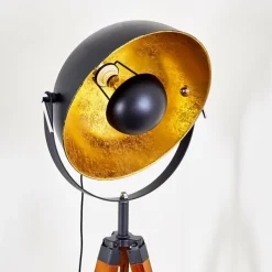 Lampes Dorées-hofstein Lampadaire Jupiter Bois foncé, 1 lumière