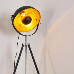 Lampes Dorées-hofstein Lampadaire Jupiter Noir doré, 1 lumière