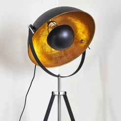 Lampes Dorées-hofstein Lampadaire Jupiter Noir doré, 1 lumière