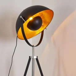 Lampes Dorées-hofstein Lampadaire Jupiter Noir doré, 1 lumière